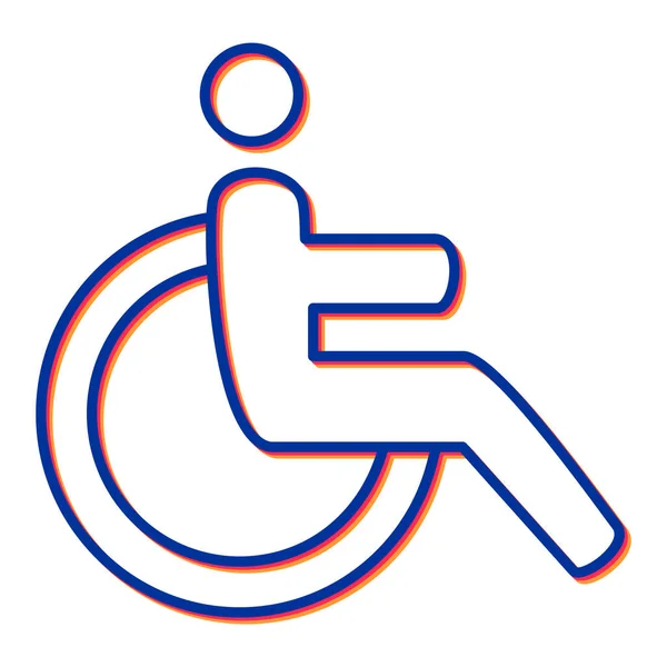 Illustrazione Vettoriale Icona Disabilitata — Vettoriale Stock
