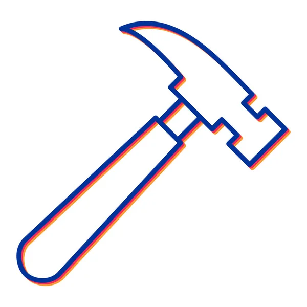 Hammer Web Symbol Einfache Illustration — Stockvektor