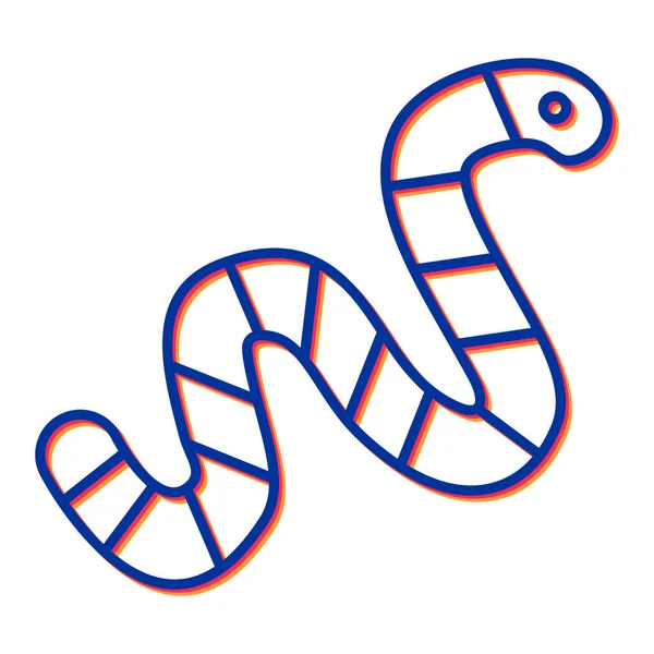 一条可爱的卡通蛇的矢量图解 — 图库矢量图片