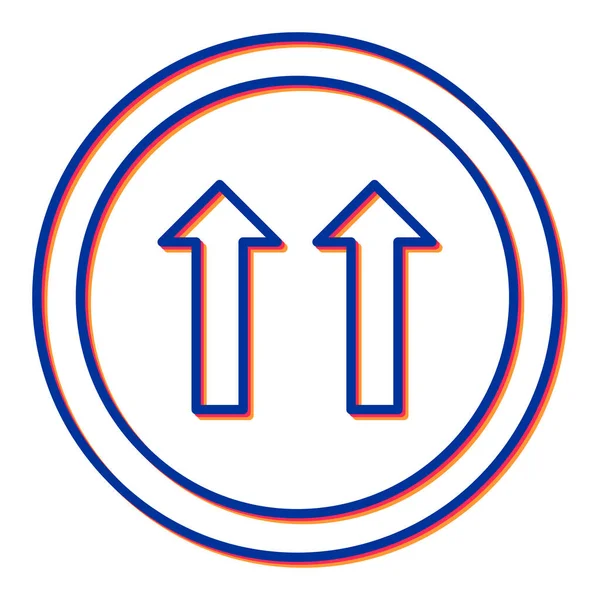 yol işareti simgesi, basit tasarım vektör çizimi