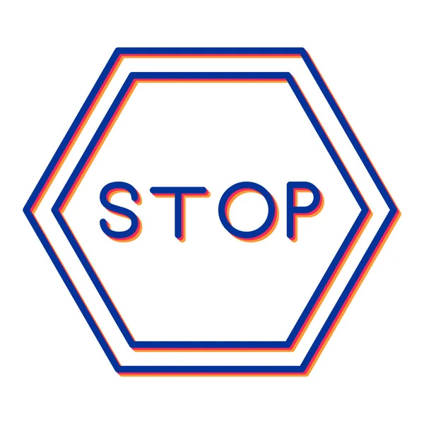 Icona Del Segno Stop Illustrazione Vettoriale — Vettoriale Stock