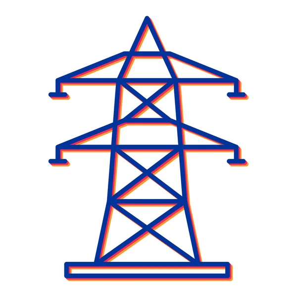 Vector Illustratie Van Elektriciteit Pyloon — Stockvector