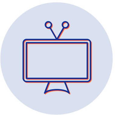 TV simgesi vektör illüstrasyonu
