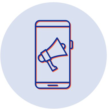 Cep telefonu. Web simgesi basit illüstrasyon