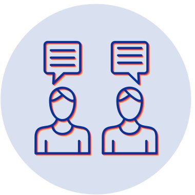 İnsanların vektör illüstrasyonu ve sosyal ağ simgesi