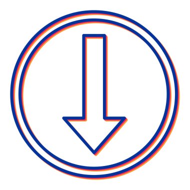 Eğilim biçimi izole edilmiş arkaplanda ok simgesi