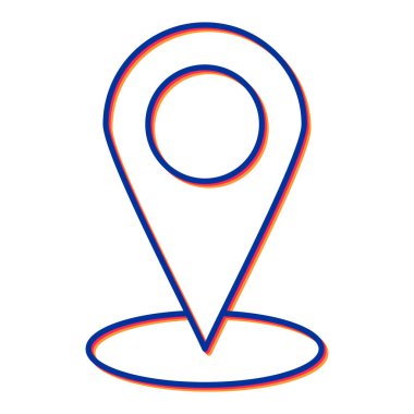 konum pin simgesi vektör illüstrasyonu