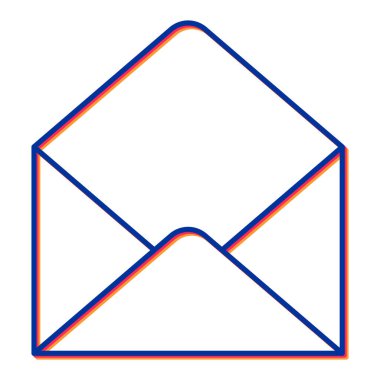 zarf e- posta simgesi vektör illüstrasyonu