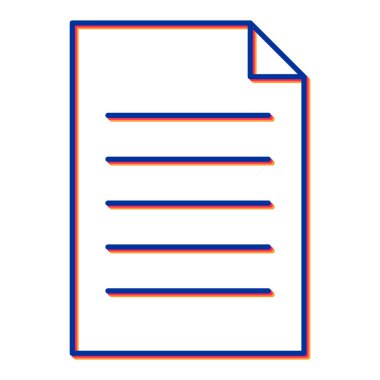 Belge. Web simgesi basit illüstrasyon