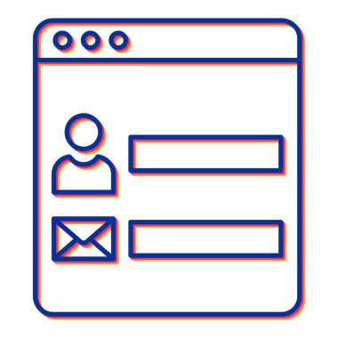 Web ve mobil uygulama tasarımınız için beyaz arkaplanda izole edilmiş tarayıcı simgesi vektörü, ileti logosu kavramı