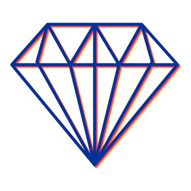 Elmas simgesi vektör illüstrasyonu