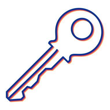 Anahtar simgesi vektör illüstrasyonu