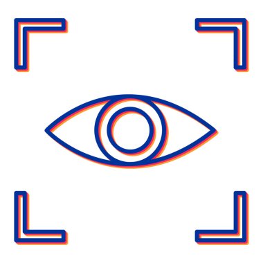 Göz çizgisi simgesi, vektör çizimi