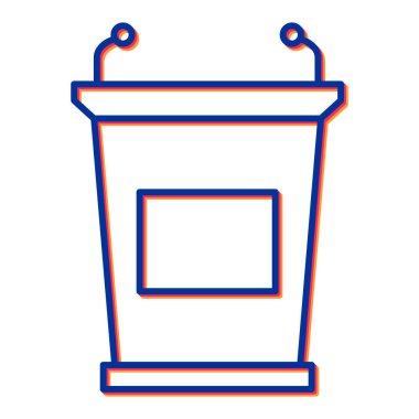 Bir podyum simgesinin vektör illüstrasyonu