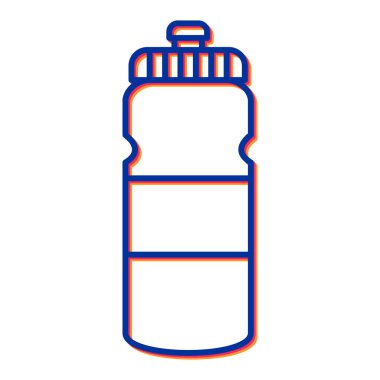 Su şişesi ikonu. Web için titretici vektör simgelerinin özet çizimi