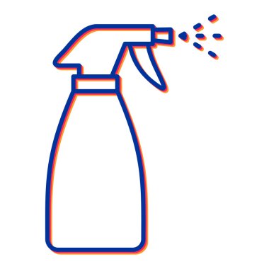 Temizleyici ikon vektörü. İnce çizgi işareti. izole edilmiş sınır sembolü çizimi