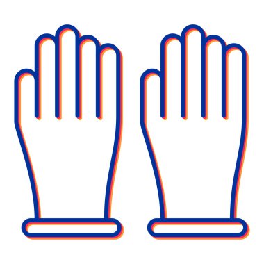 Eldiven simgesi vektör illüstrasyonu