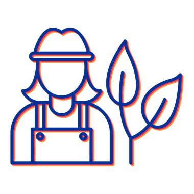 Bitki ve bitki vektör illüstrasyon tasarımı ile bahçıvan