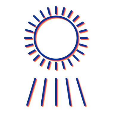 Güneş Simgesi Vektör illüstrasyonu