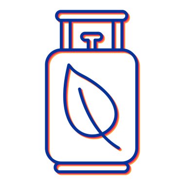 gaz şişesi simgesi, basit tasarım vektör çizimi 