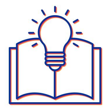 Ampul simgesi vektör illüstrasyon tasarımı içeren kitap