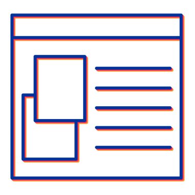 Belge. Web simgesi basit illüstrasyon