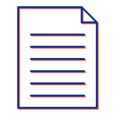 Belge. Web simgesi basit illüstrasyon