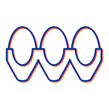 Yumurta seti web simgesi basit tasarım çizimi