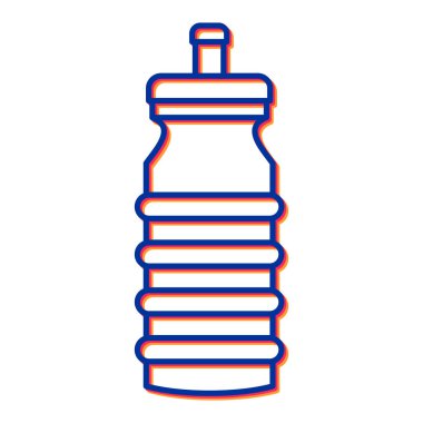 Su şişesi ikonu. Web için bira içecek vektör simgelerinin ana hatları