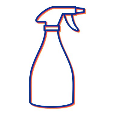 Temizleyici simge vektör illüstrasyonu