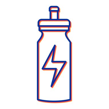 Su damlaları olan şişe izole edilmiş ikon vektör illüstrasyon tasarımı