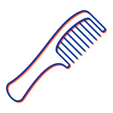 tarak simgesi. Beyaz arkaplanda izole edilmiş web tasarımı için fırça vektör simgelerinin basit çizimi