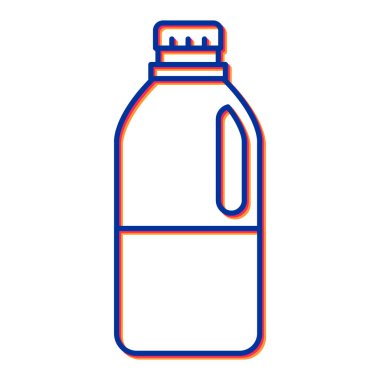 Su şişesi ikonu. Web için temizleyici vektör çizgisi simgelerinin özet çizimi