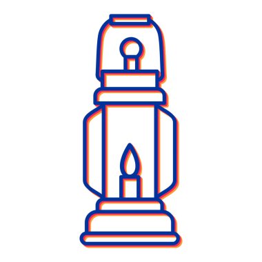 Mum feneri ikonu. Ağ için ateş vektörü simgelerinin özet çizimi