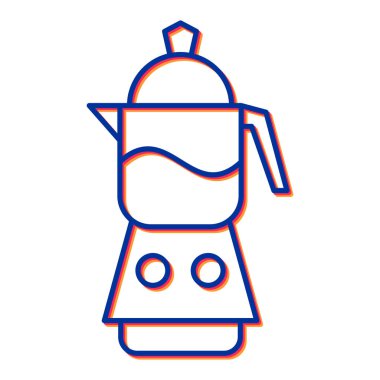 çizgi karıştırıcı simgesi. Ana hatlı vektör çizimi. beyaz arkaplanda izole