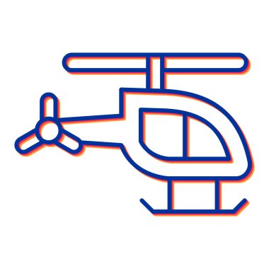 Helikopter simgesi vektör illüstrasyonu