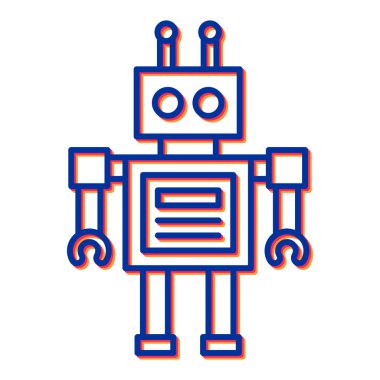 robot ikon vektör illüstrasyonu