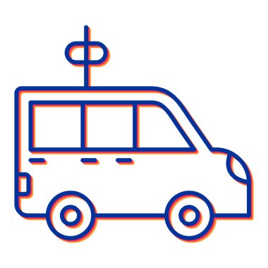 Oyuncak araba taşıma ikonu vektör illüstrasyonu