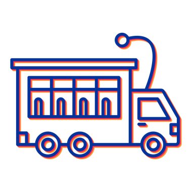 Otobüs. Web simgesi basit illüstrasyon