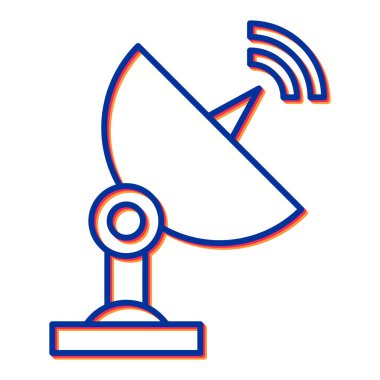 uydu anten hattı vektör simgesi