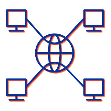 ağ paylaşım simgesi çizimi