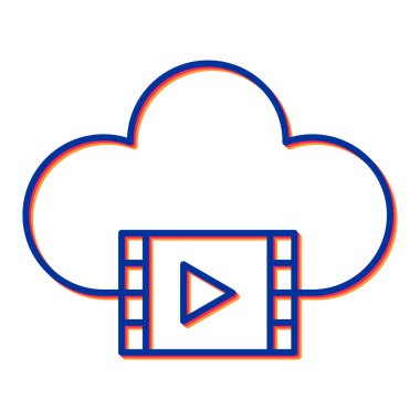 Bulut hesaplama simgesi vektör illüstrasyonu