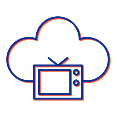 Modern bulut simgesinin vektör illüstrasyonu