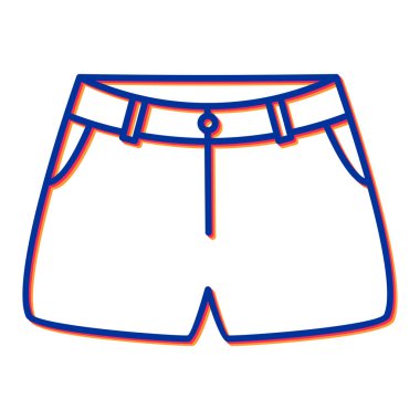 şort simgesi. Web için mayo vektör simgelerinin basit çizimi