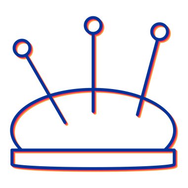 Beyaz arkaplanda iğne simgesi dikiliyor