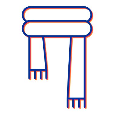 Havlu simgesi. Web için yün vektör simgelerinin özet çizimi