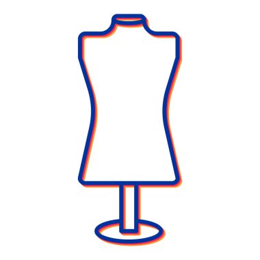 Manken ikonu. Web için kıyafet vektör sembolünün özet çizimi