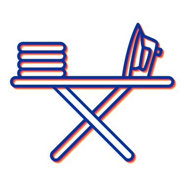 Ütü yapıyorum. Web simgesi basit illüstrasyon