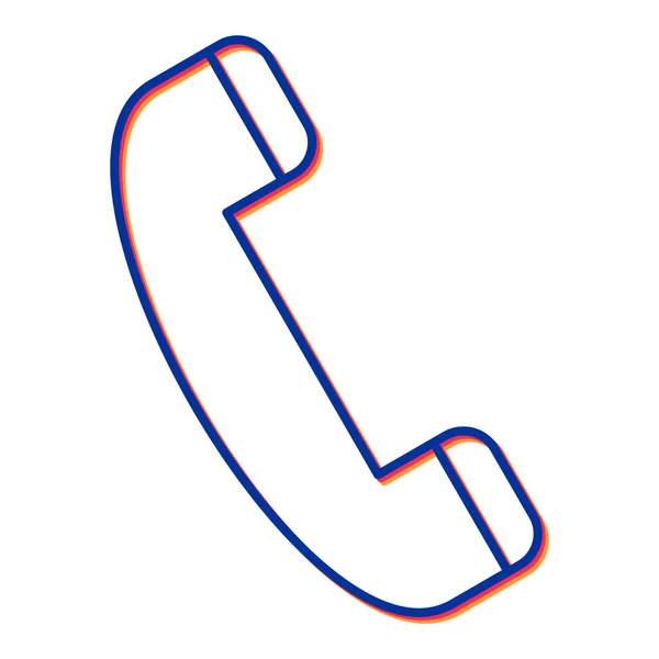 Телефон Веб Иконка Простой Дизайн — стоковый вектор