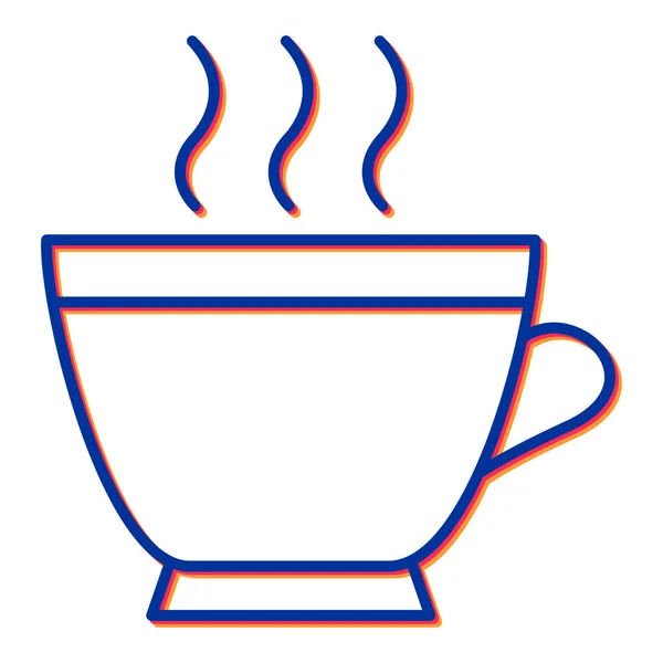 Гарячий Чай Векторна Лінія Значок — стоковий вектор